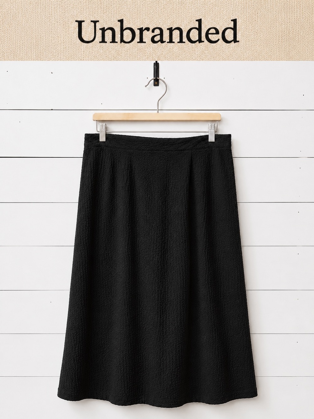 Unbranded Black Textured Skirt Estimated Size XL